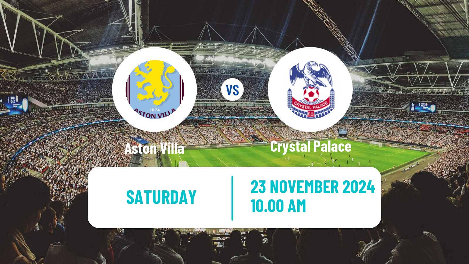 Soccer English Premier League Aston Villa - Crystal Palace