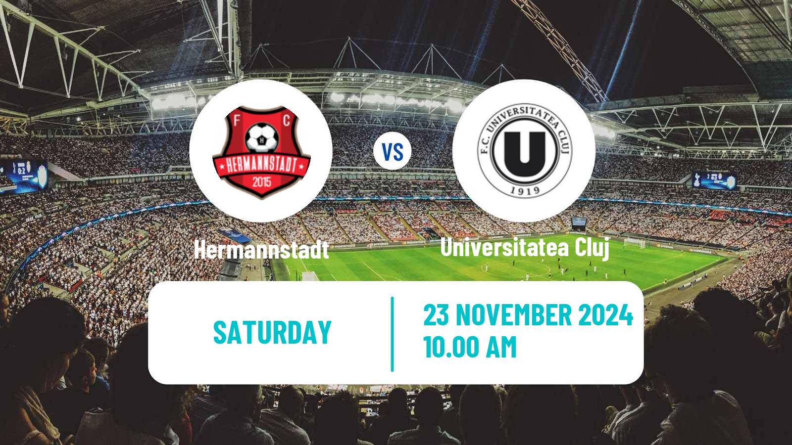 Soccer Romanian Liga 1 Hermannstadt - Universitatea Cluj