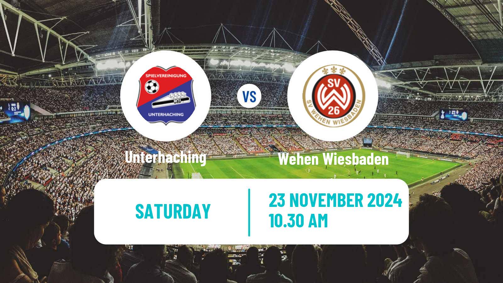 Soccer German 3 Bundesliga Unterhaching - Wehen Wiesbaden