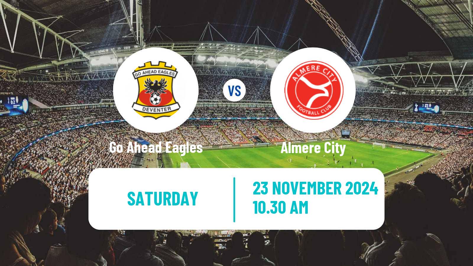 Soccer Dutch Eredivisie Go Ahead Eagles - Almere City