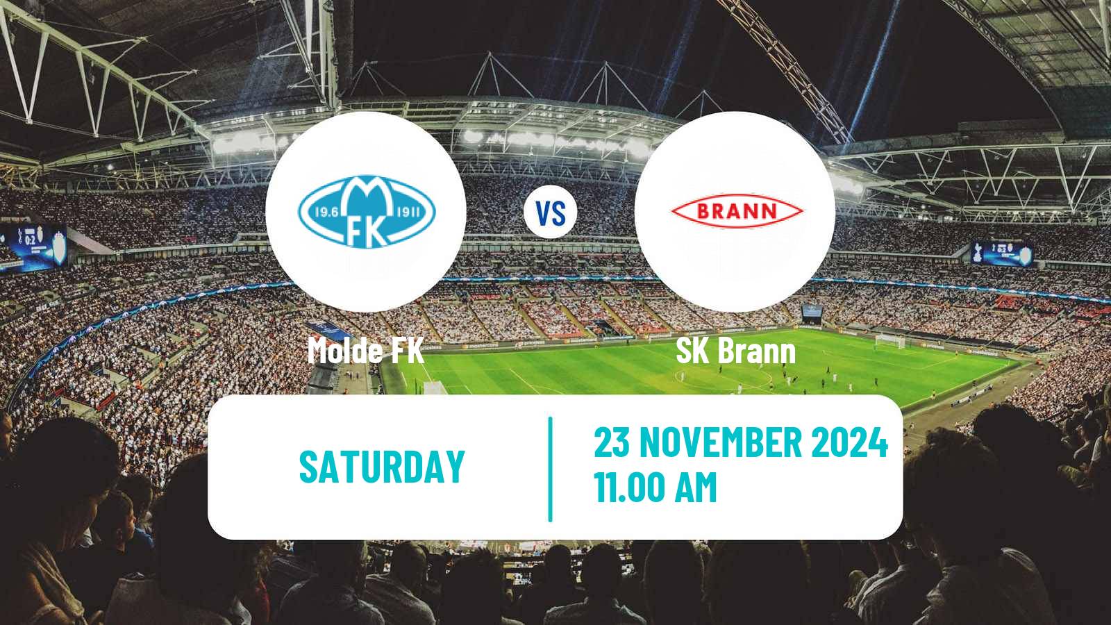 Soccer Norwegian Eliteserien Molde - Brann