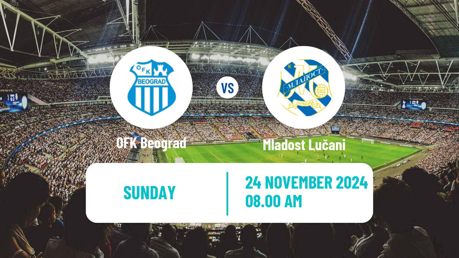 Soccer Serbian Superliga OFK Beograd - Mladost Lučani