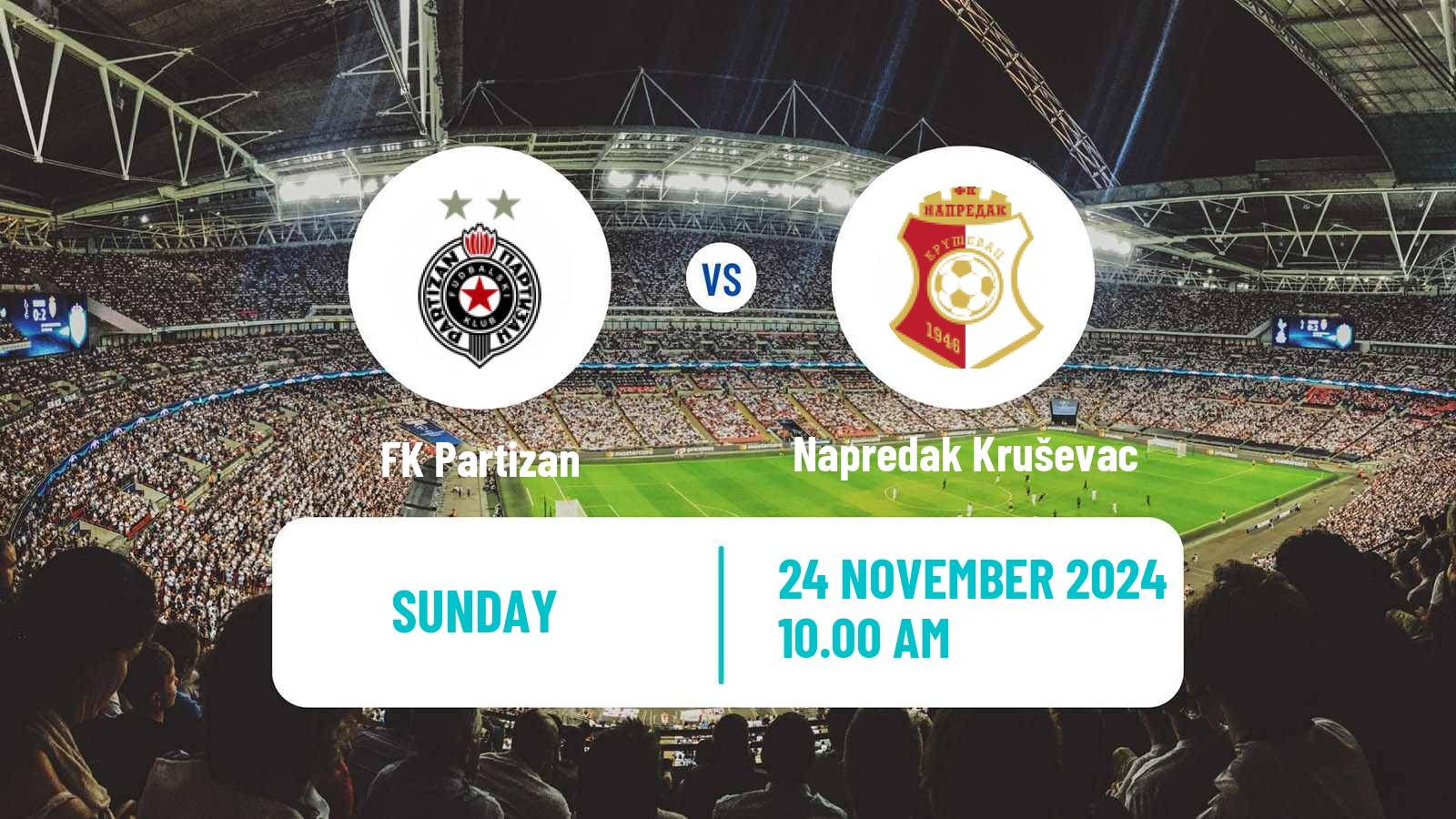 Soccer Serbian Superliga Partizan - Napredak Kruševac