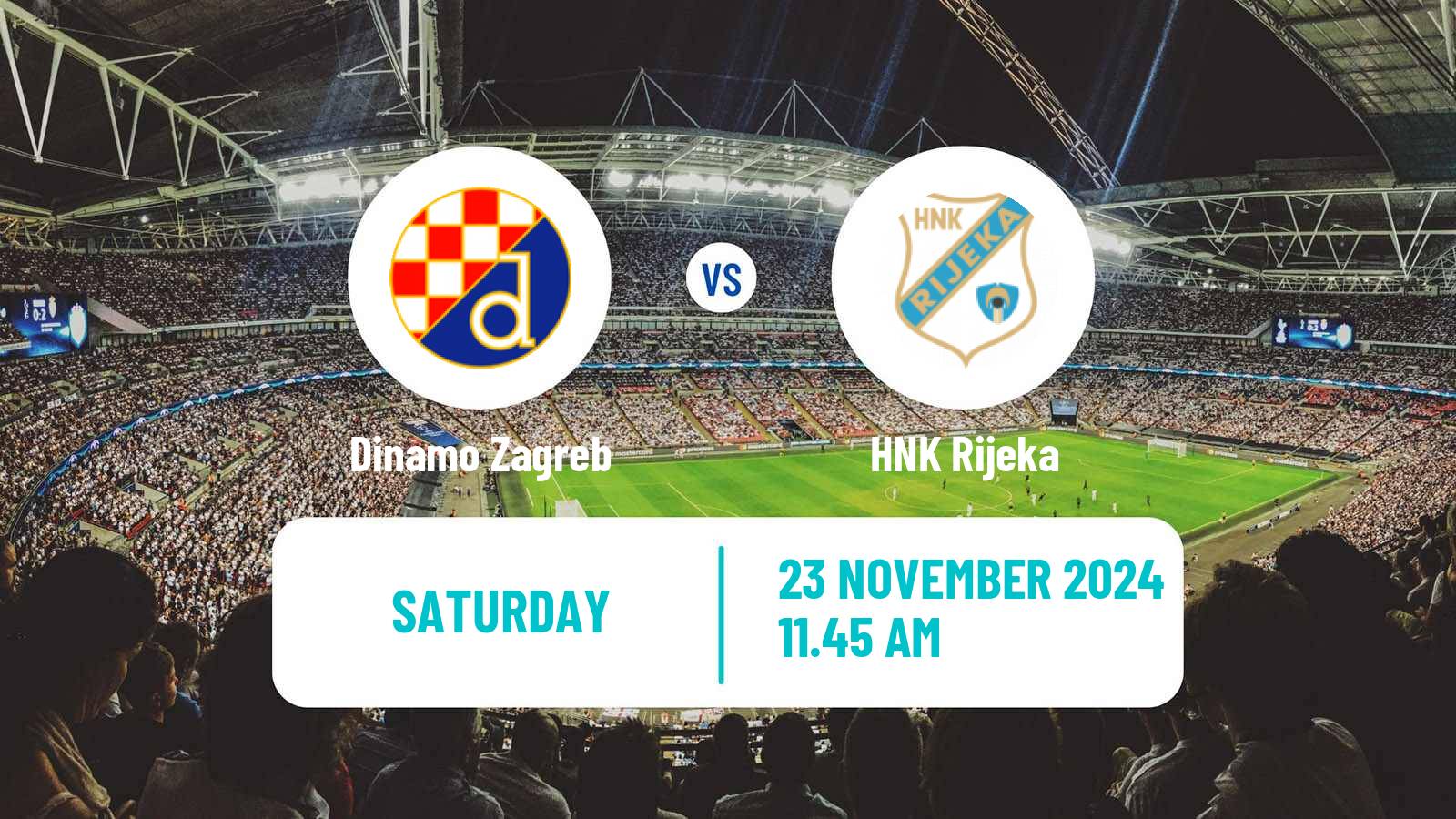 Soccer Croatian HNL Dinamo Zagreb - Rijeka