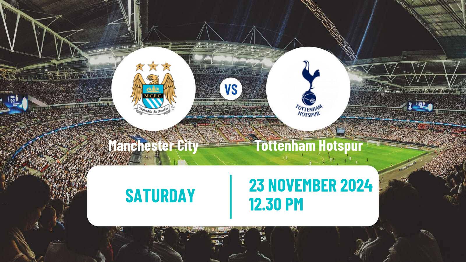 Soccer English Premier League Manchester City - Tottenham Hotspur