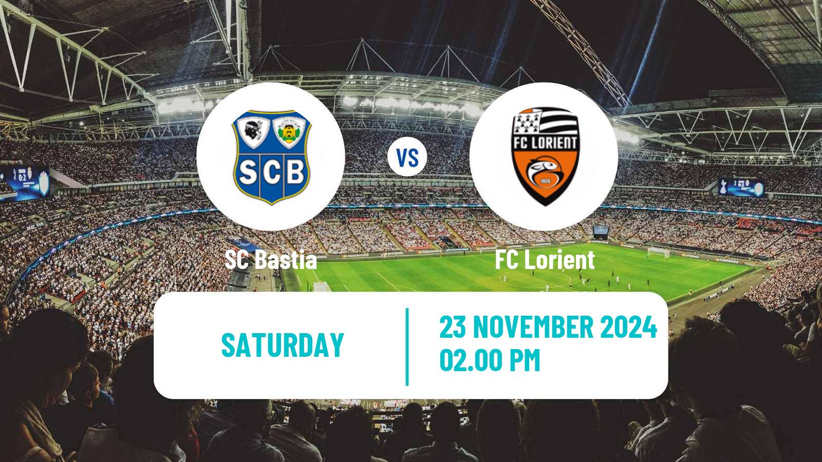 Soccer French Ligue 2 Bastia - Lorient