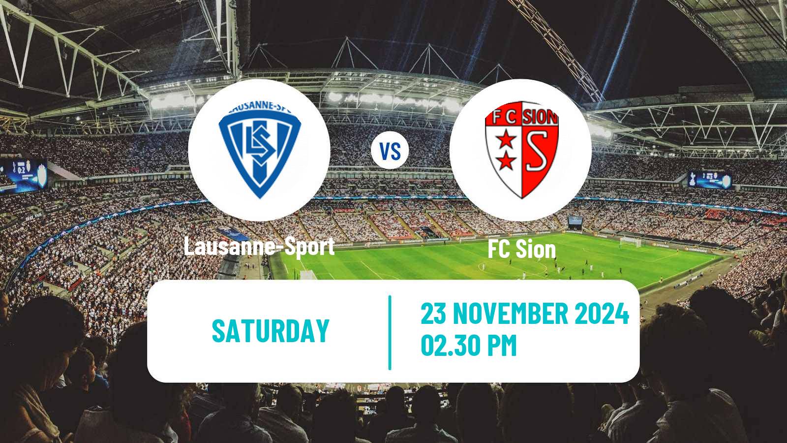 Soccer Swiss Super League Lausanne-Sport - Sion