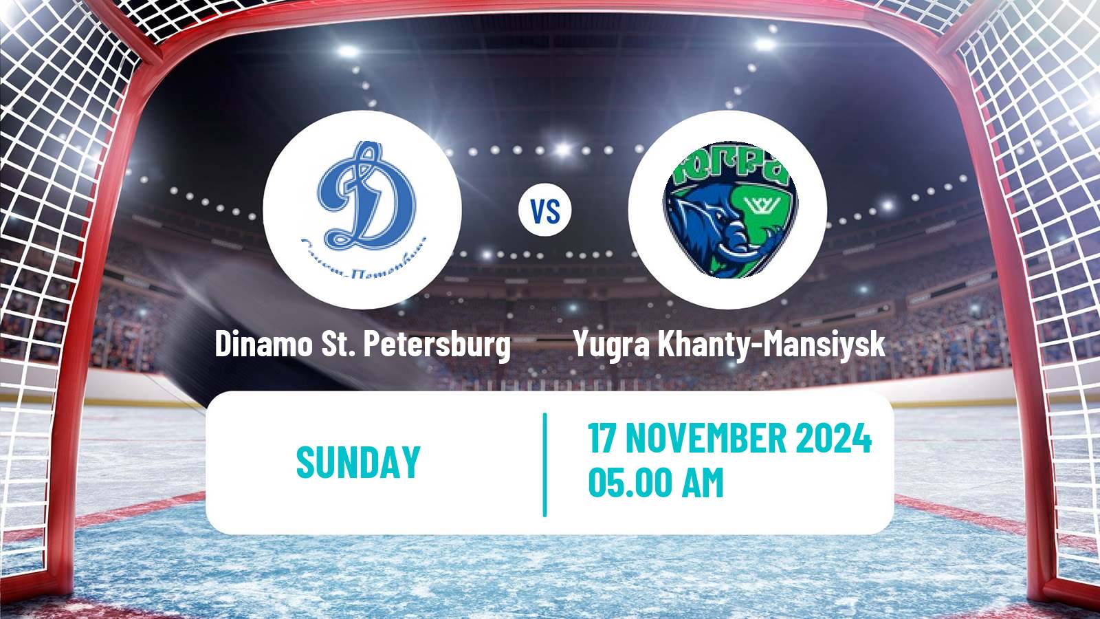 Hockey VHL Dinamo St. Petersburg - Yugra Khanty-Mansiysk