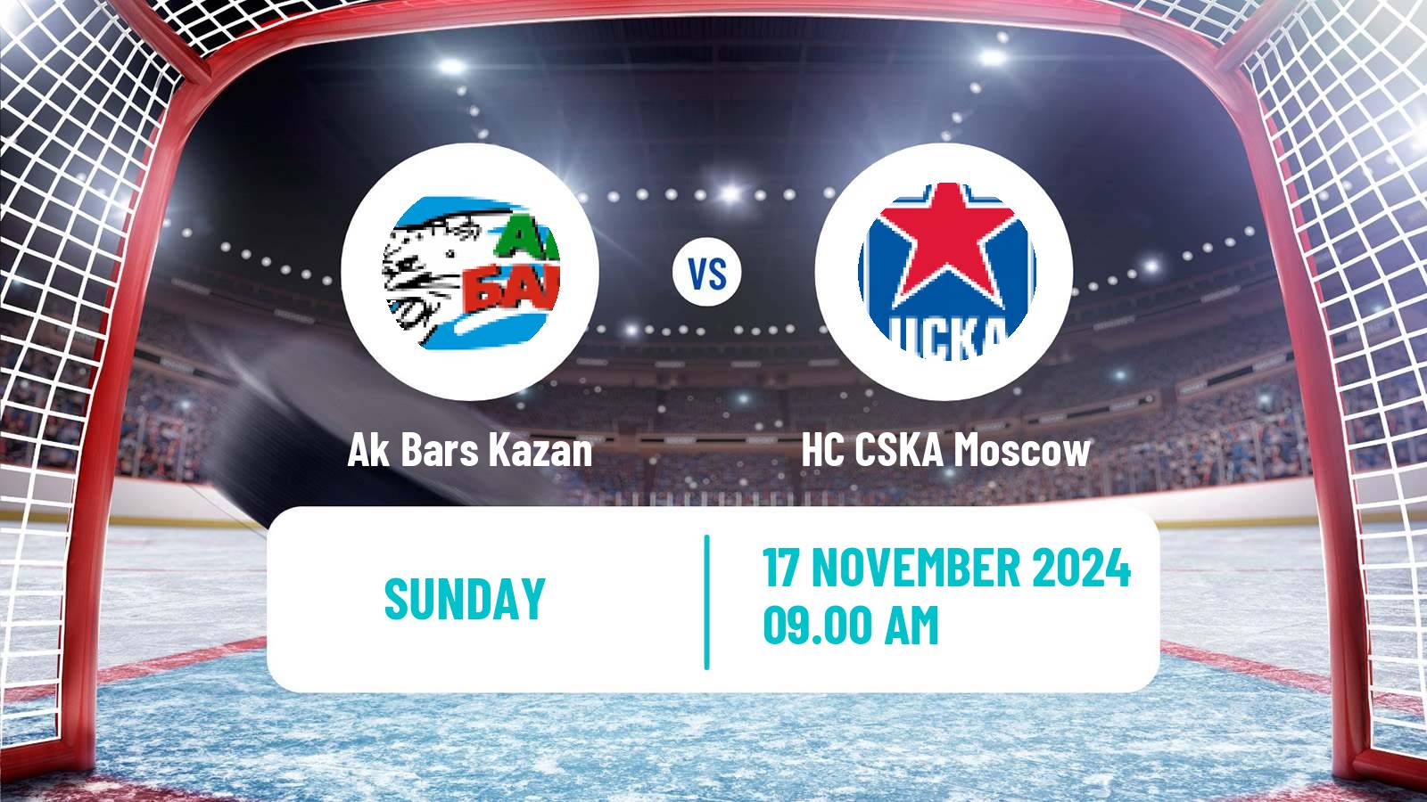 Hockey KHL Ak Bars Kazan - HC CSKA Moscow