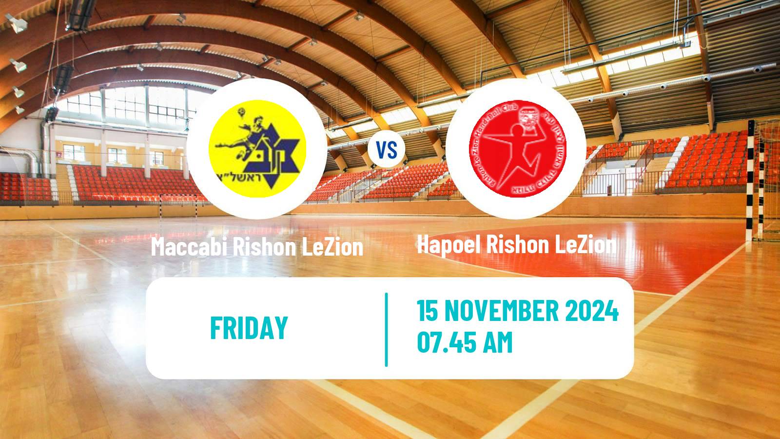 Handball Israeli Division 1 Handball Maccabi Rishon LeZion - Hapoel Rishon LeZion