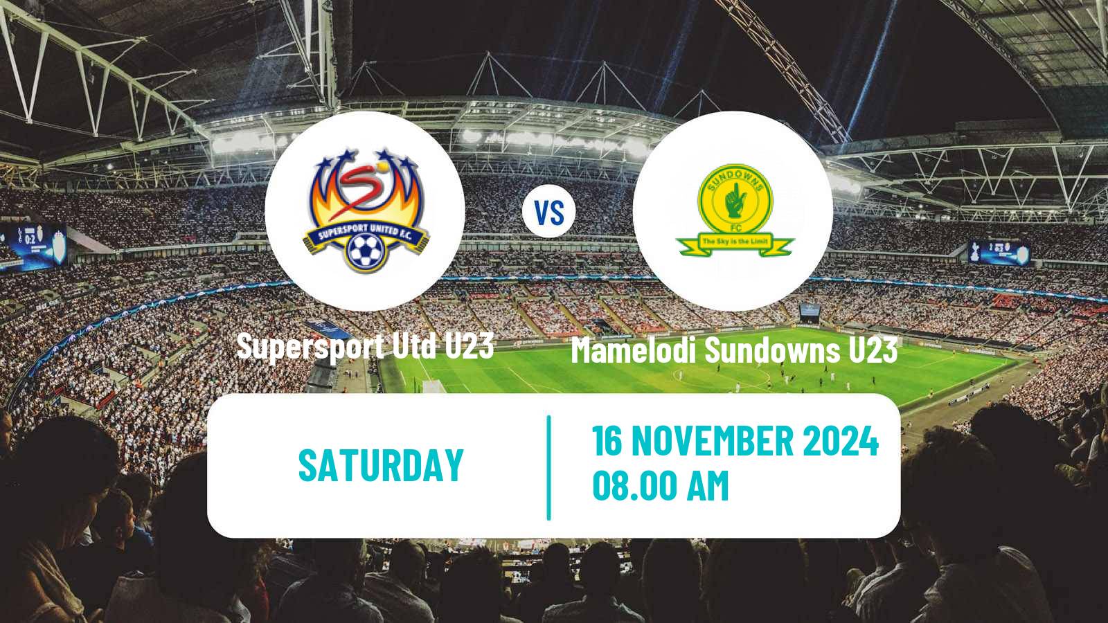 Soccer South African Diski Challenge Supersport Utd U23 - Mamelodi Sundowns U23