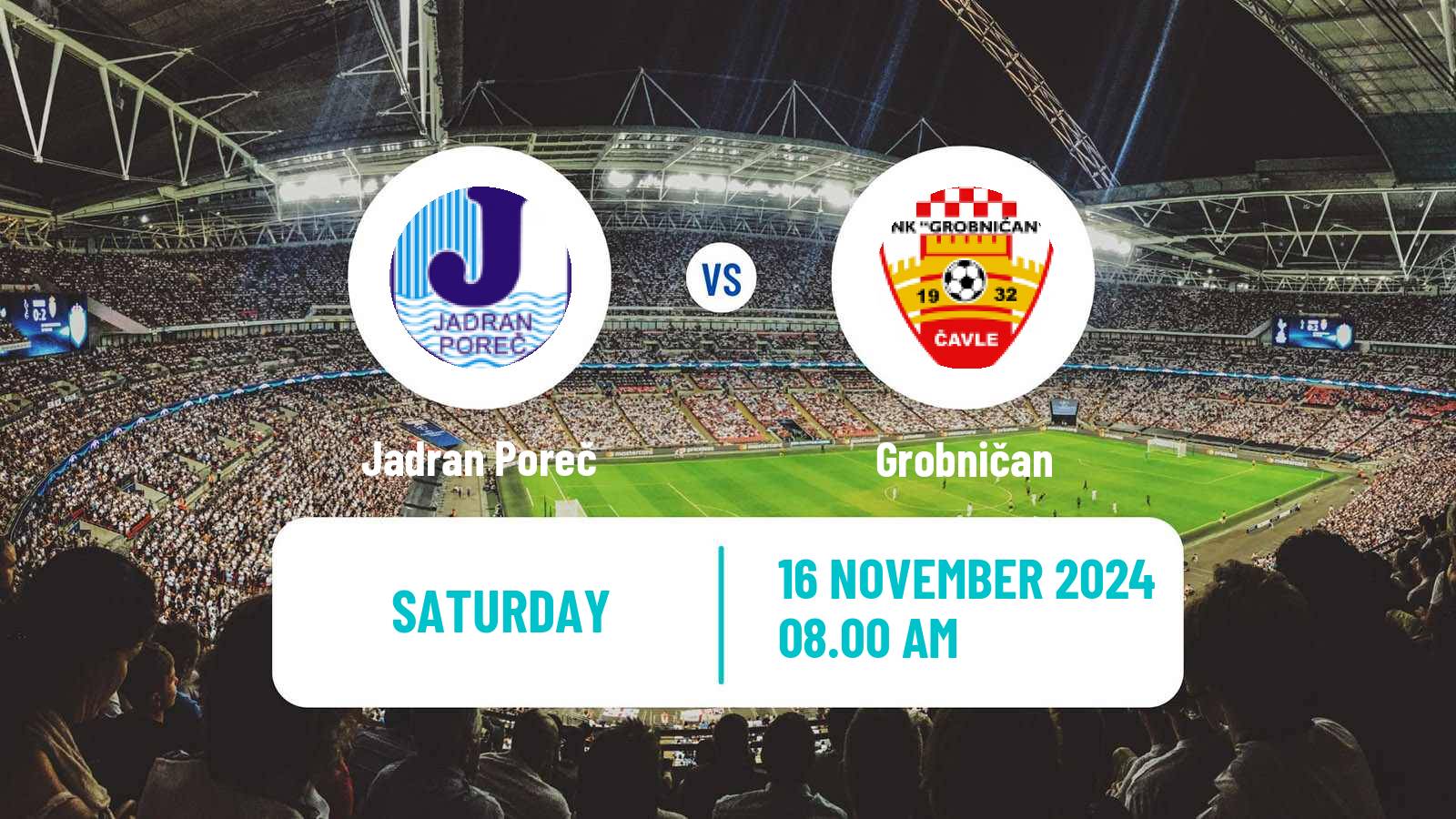 Soccer Croatian Druga NL Jadran Poreč - Grobničan