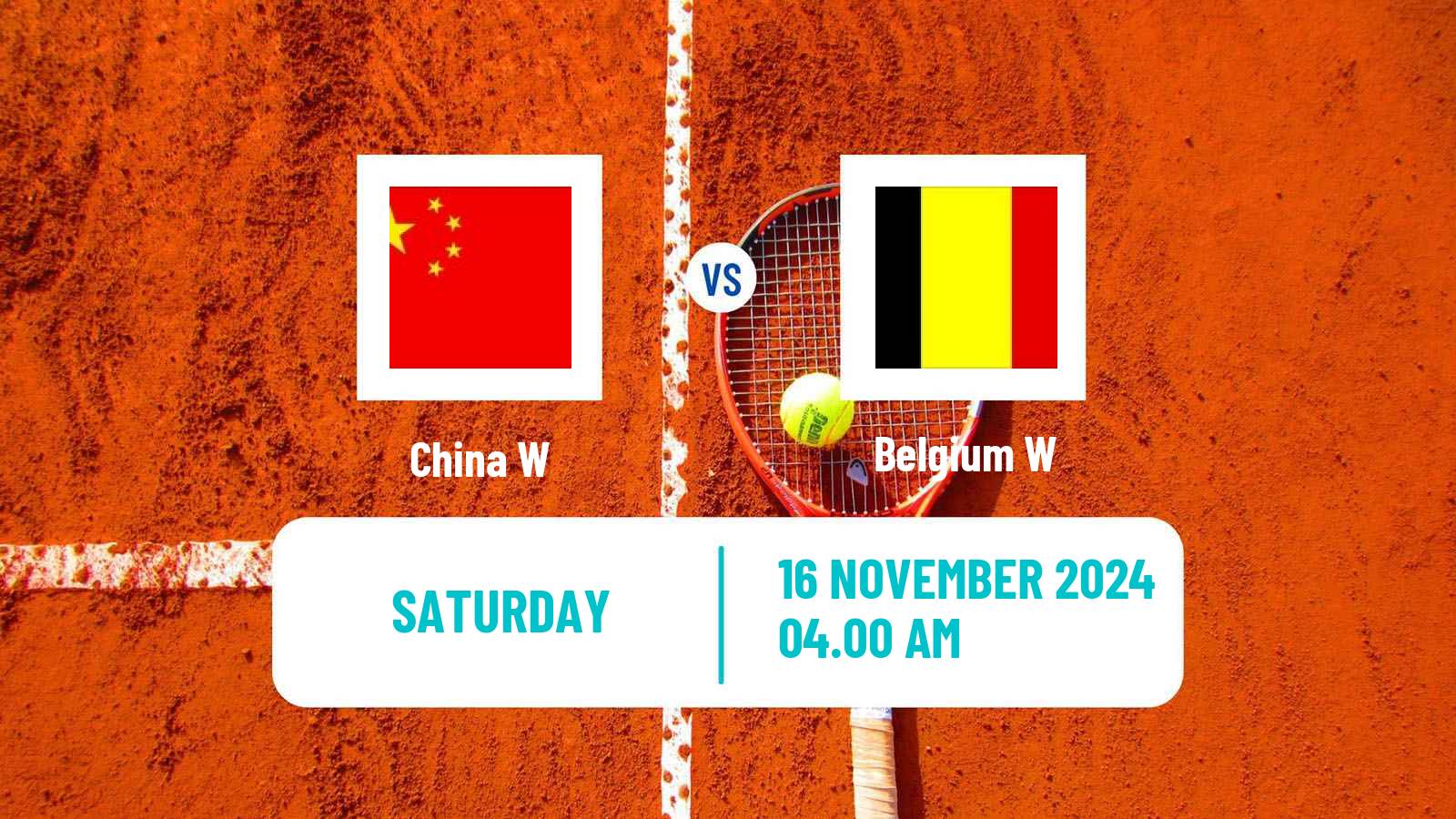 Tennis WTA Billie Jean King Cup World Group Teams China W - Belgium W