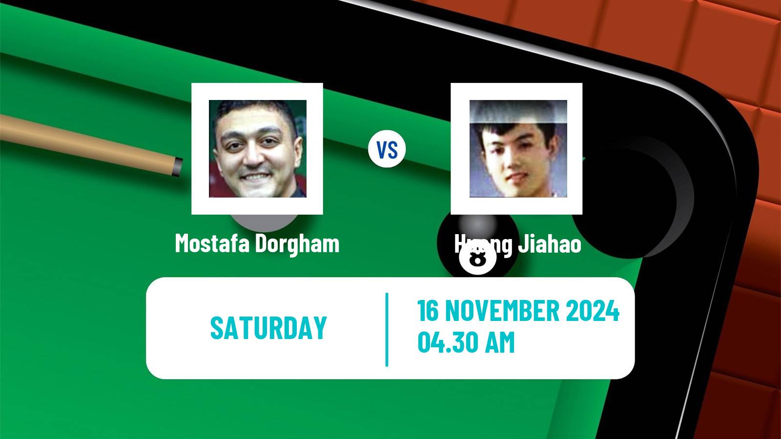 Snooker Uk Championship Mostafa Dorgham - Huang Jiahao