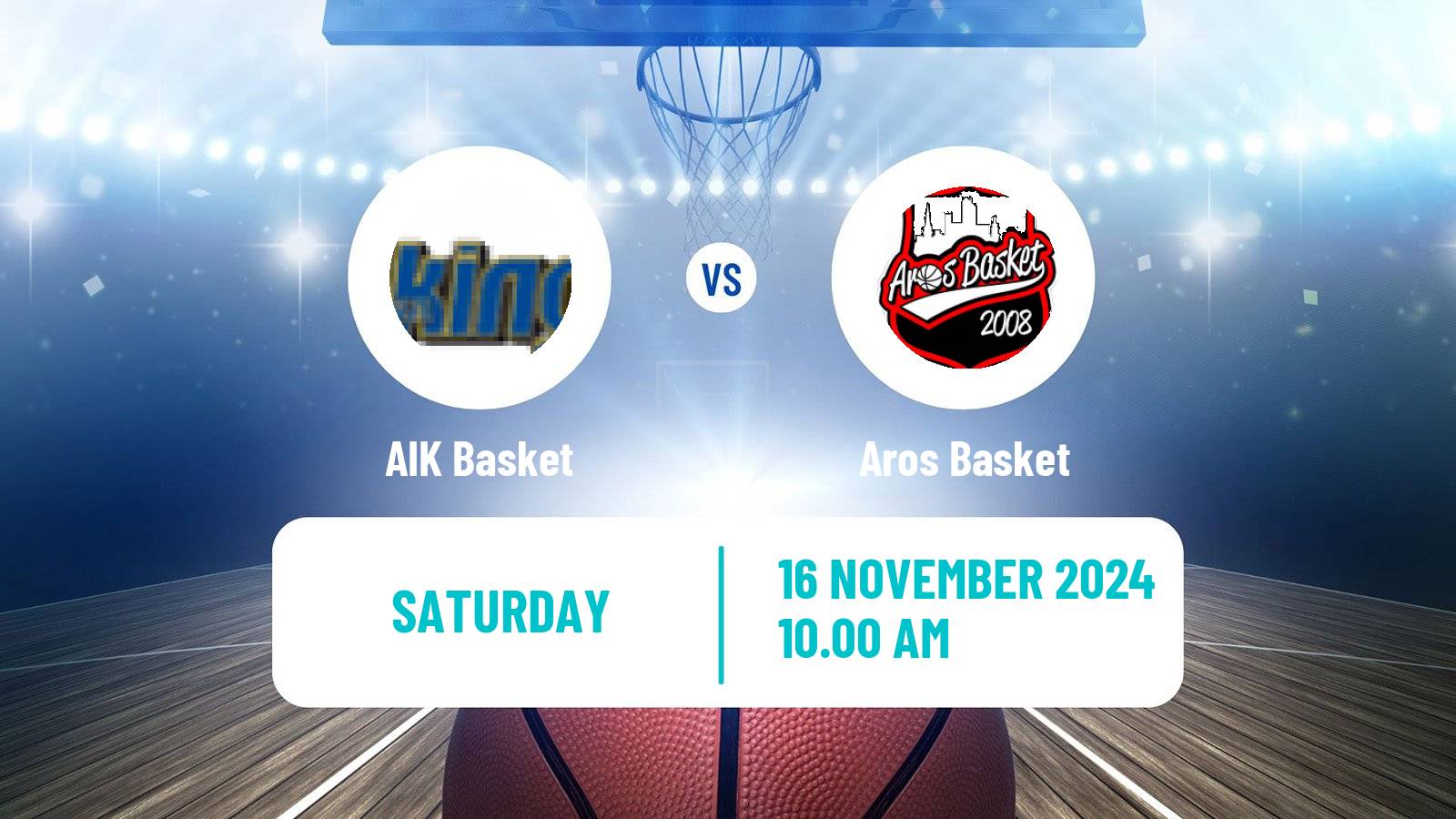 Basketball Swedish Superettan Basketball AIK Basket - Aros Basket