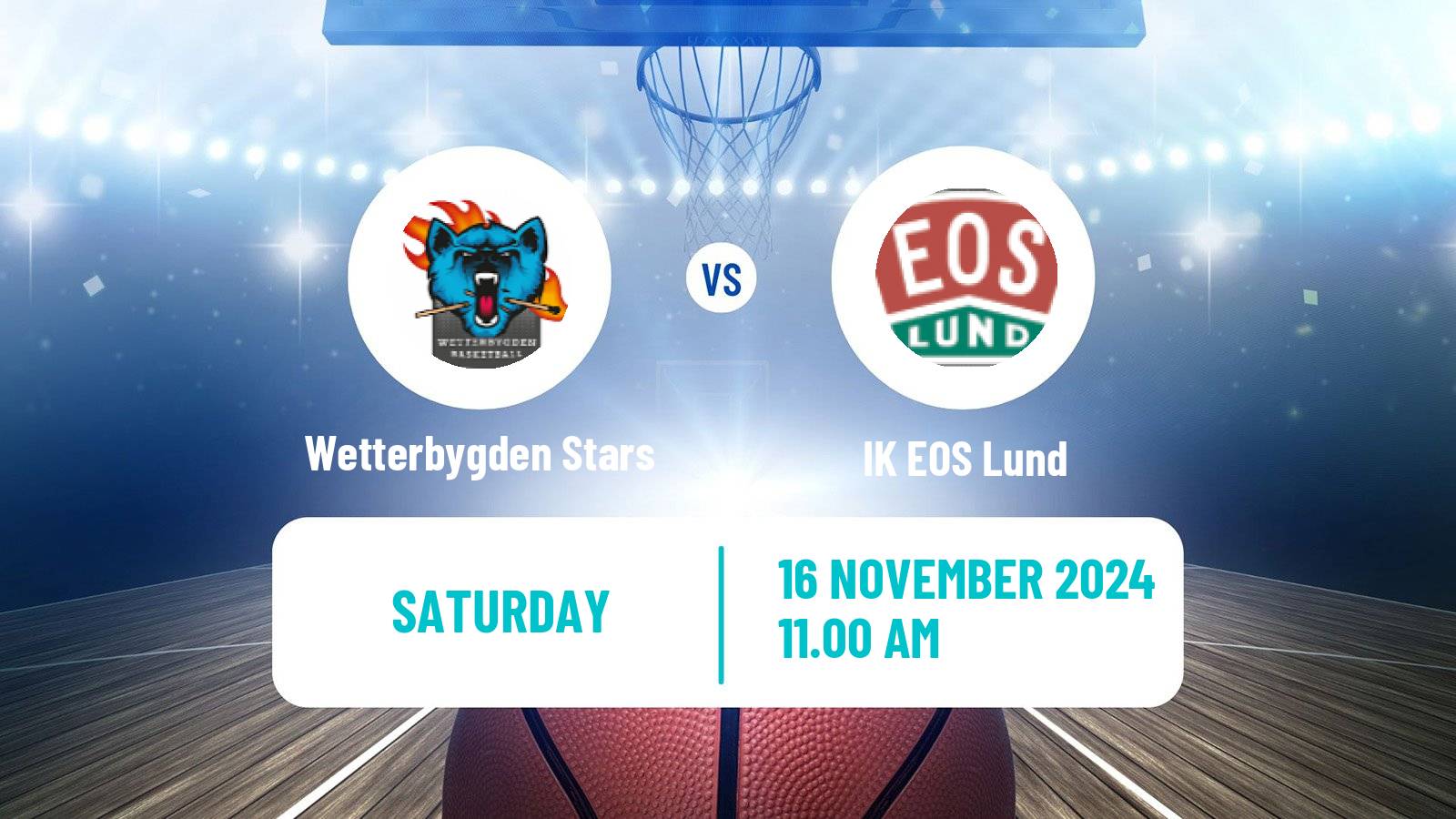 Basketball Swedish Superettan Basketball Wetterbygden Stars - IK EOS Lund