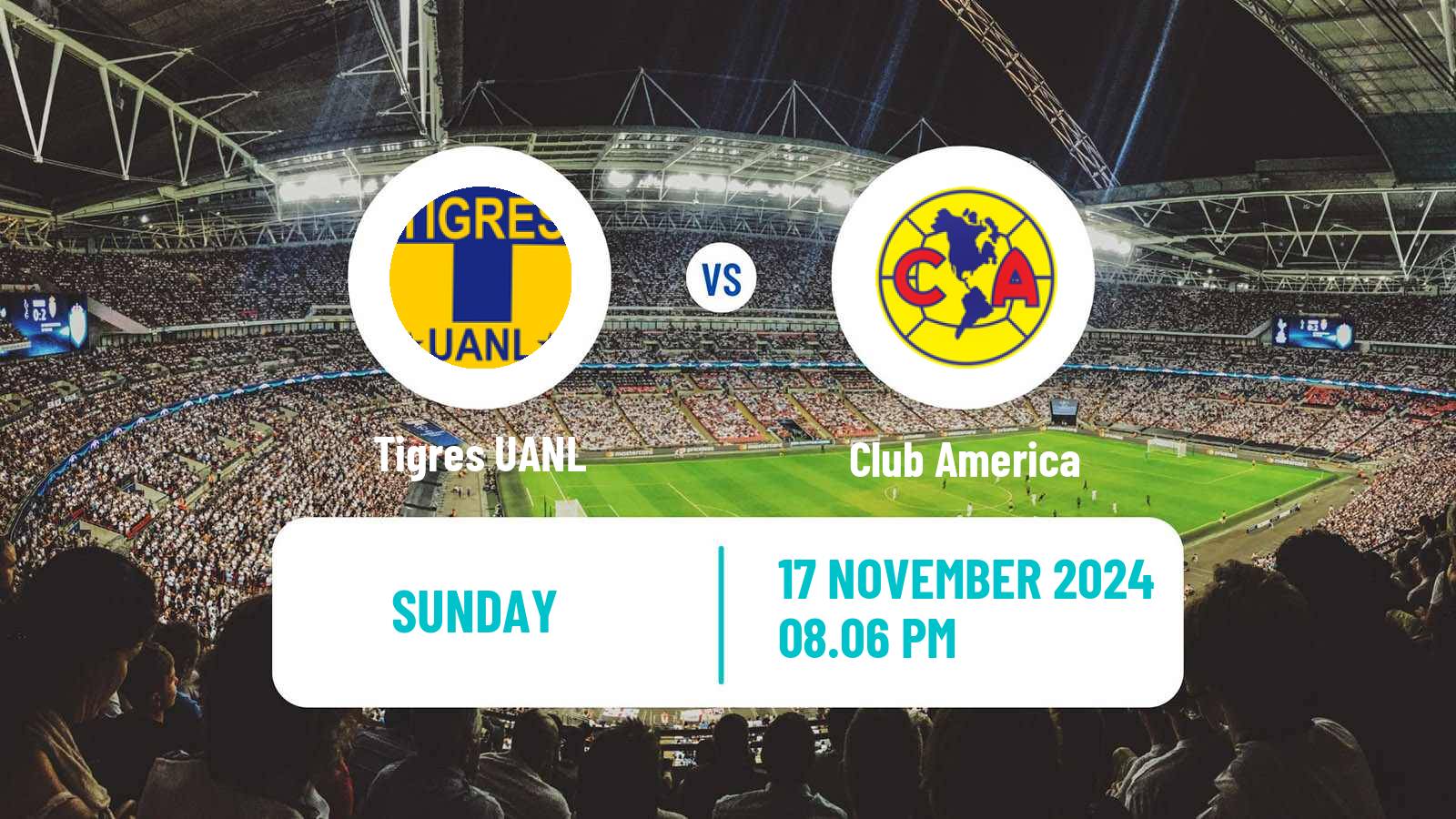 Soccer Mexican Liga MX Women Tigres UANL - Club America