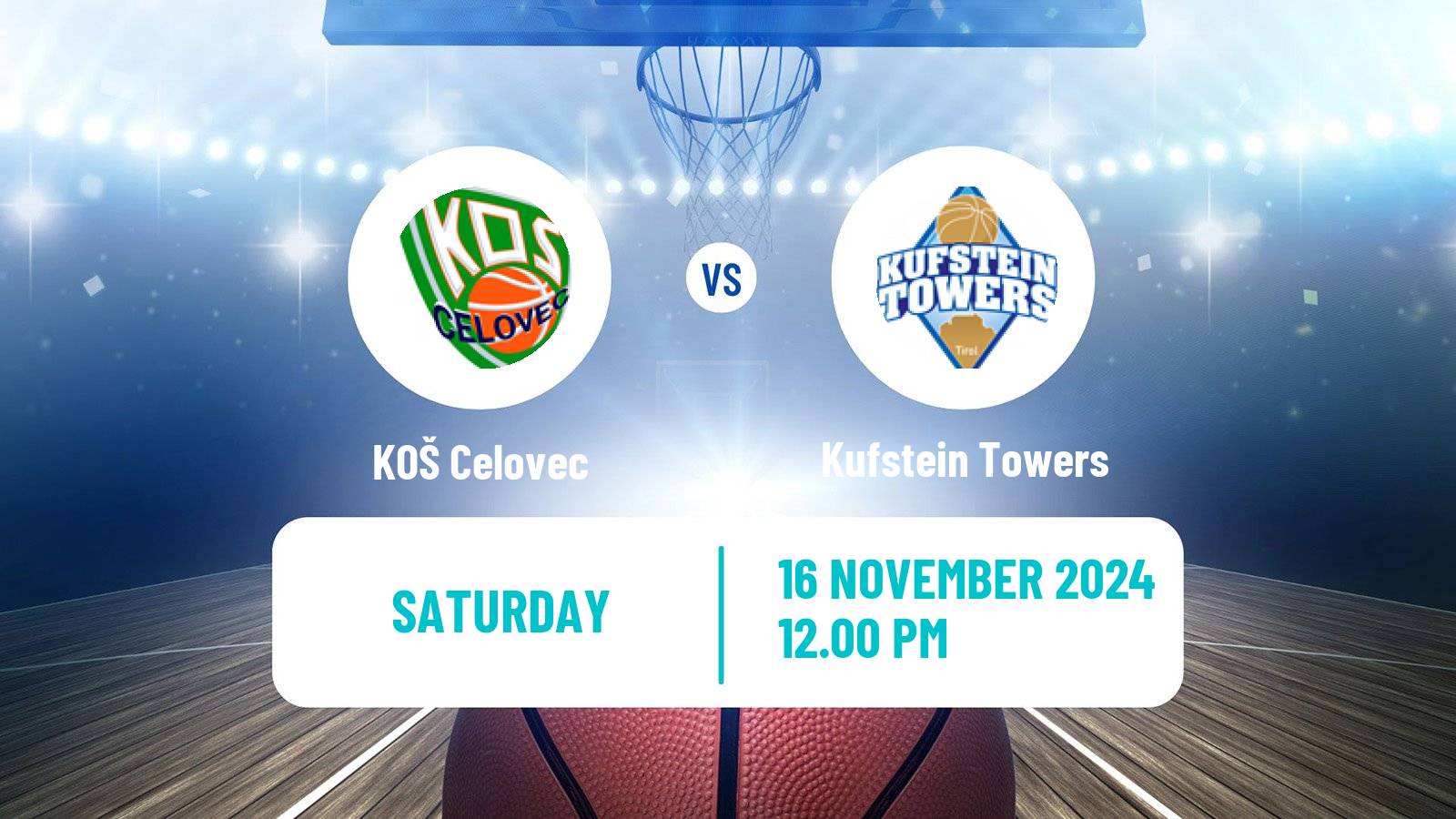 Basketball Austrian Zweite Liga Basketball Celovec - Kufstein Towers