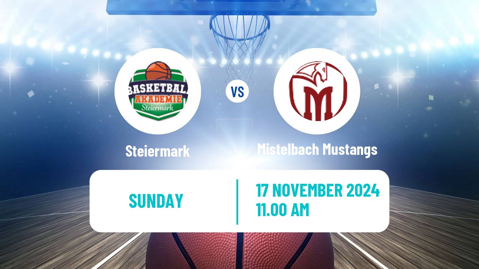 Basketball Austrian Zweite Liga Basketball Steiermark - Mistelbach Mustangs