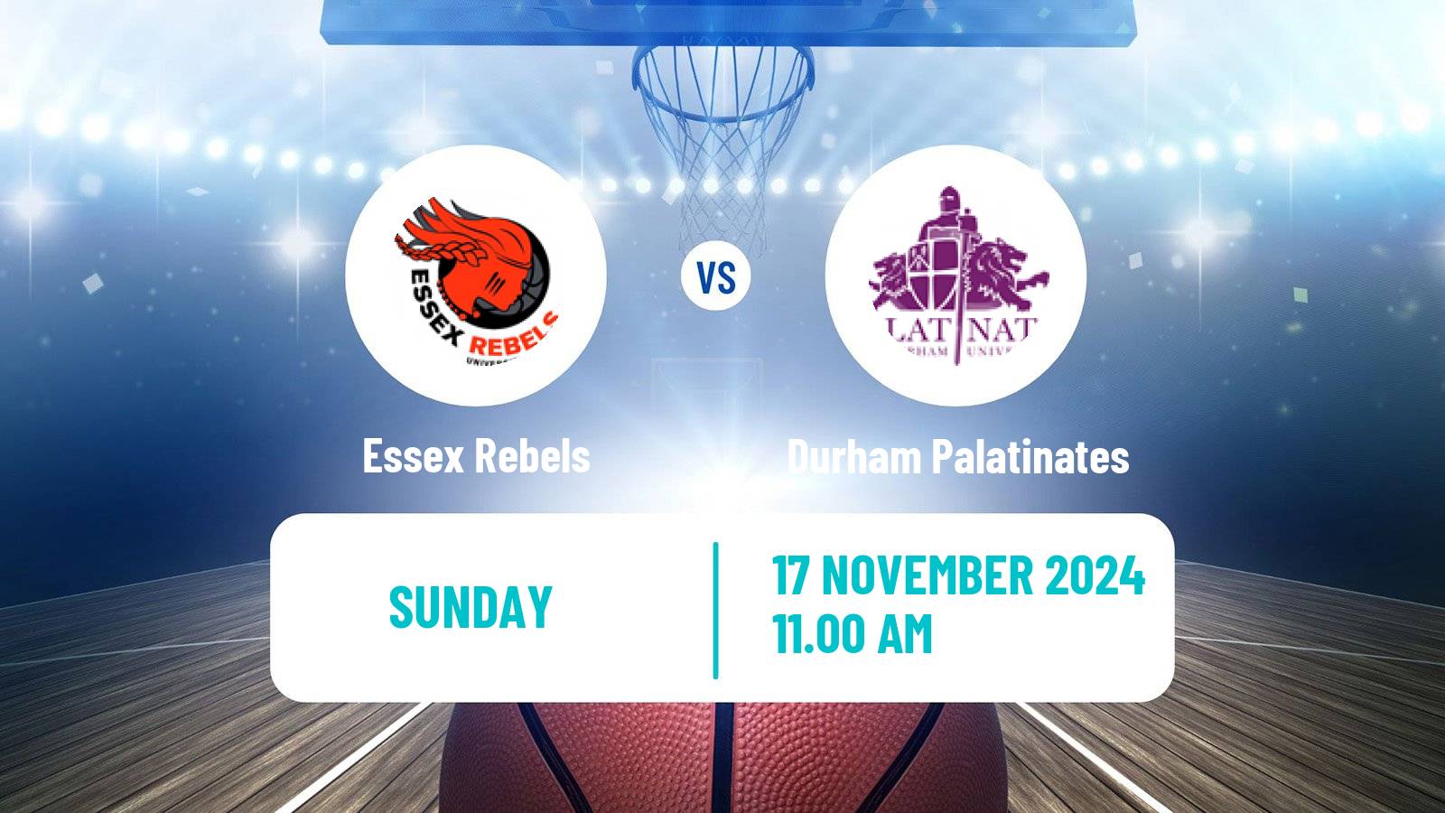 Basketball British WBBL Essex Rebels - Durham Palatinates