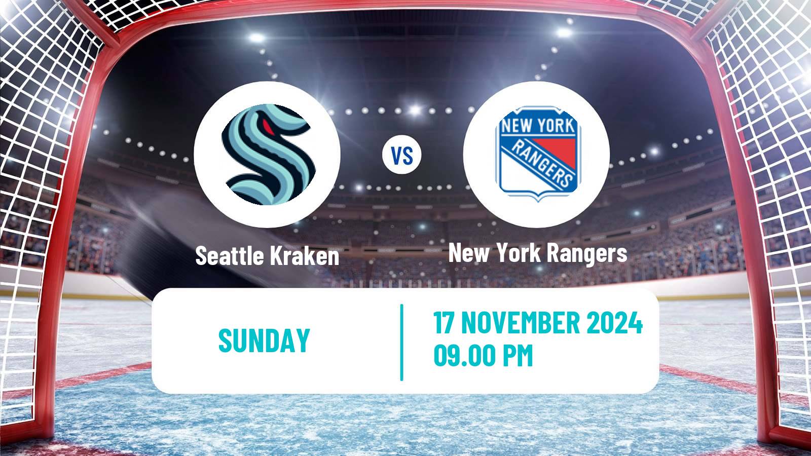 Hockey NHL Seattle Kraken - New York Rangers