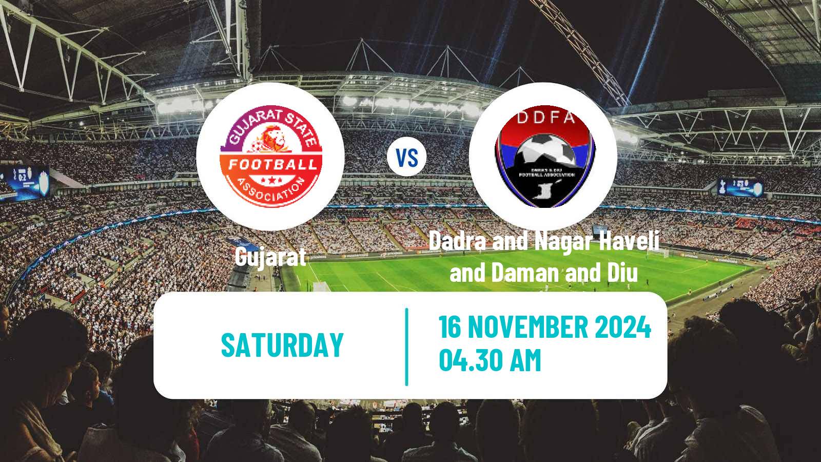 Soccer Indian Santosh Trophy Gujarat - Dadra and Nagar Haveli and Daman and Diu