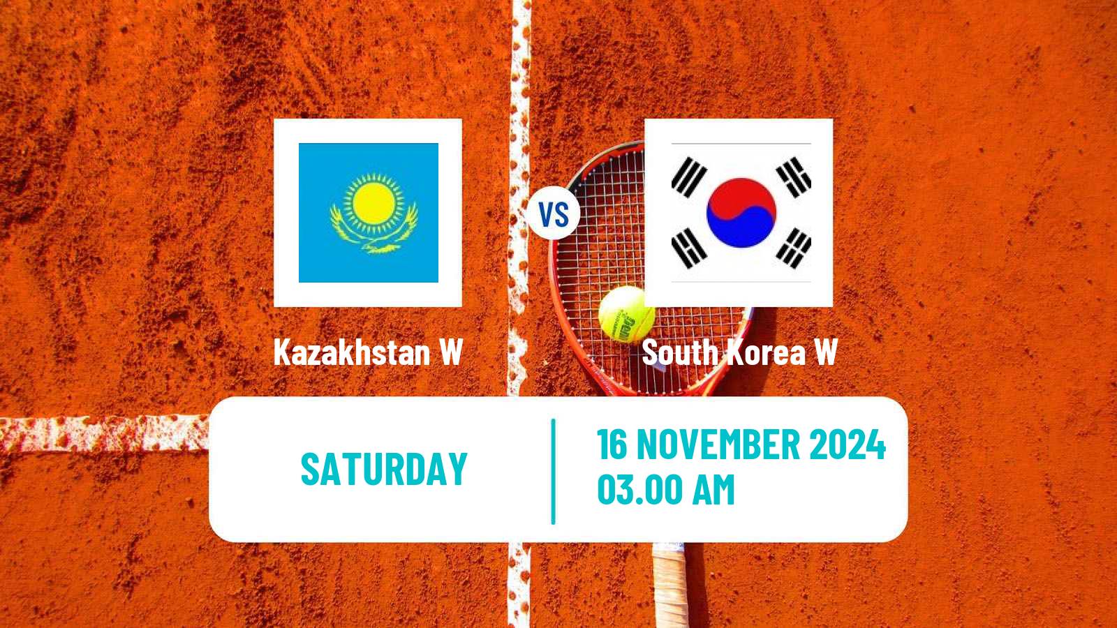 Tennis WTA Billie Jean King Cup World Group Teams Kazakhstan W - South Korea W