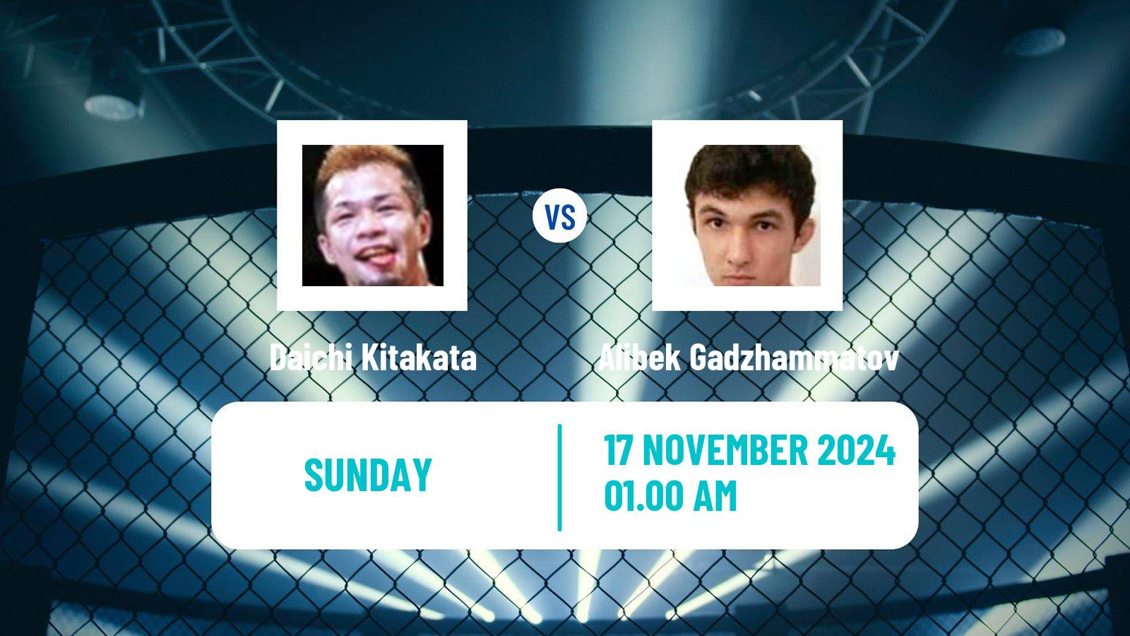 MMA Flyweight Rizin Men Daichi Kitakata - Alibek Gadzhammatov