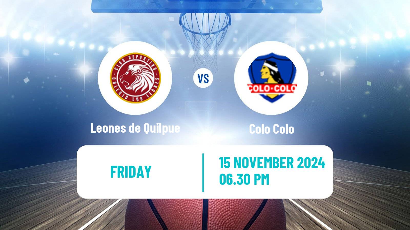 Basketball Chilean Copa Basketball Leones de Quilpue - Colo Colo