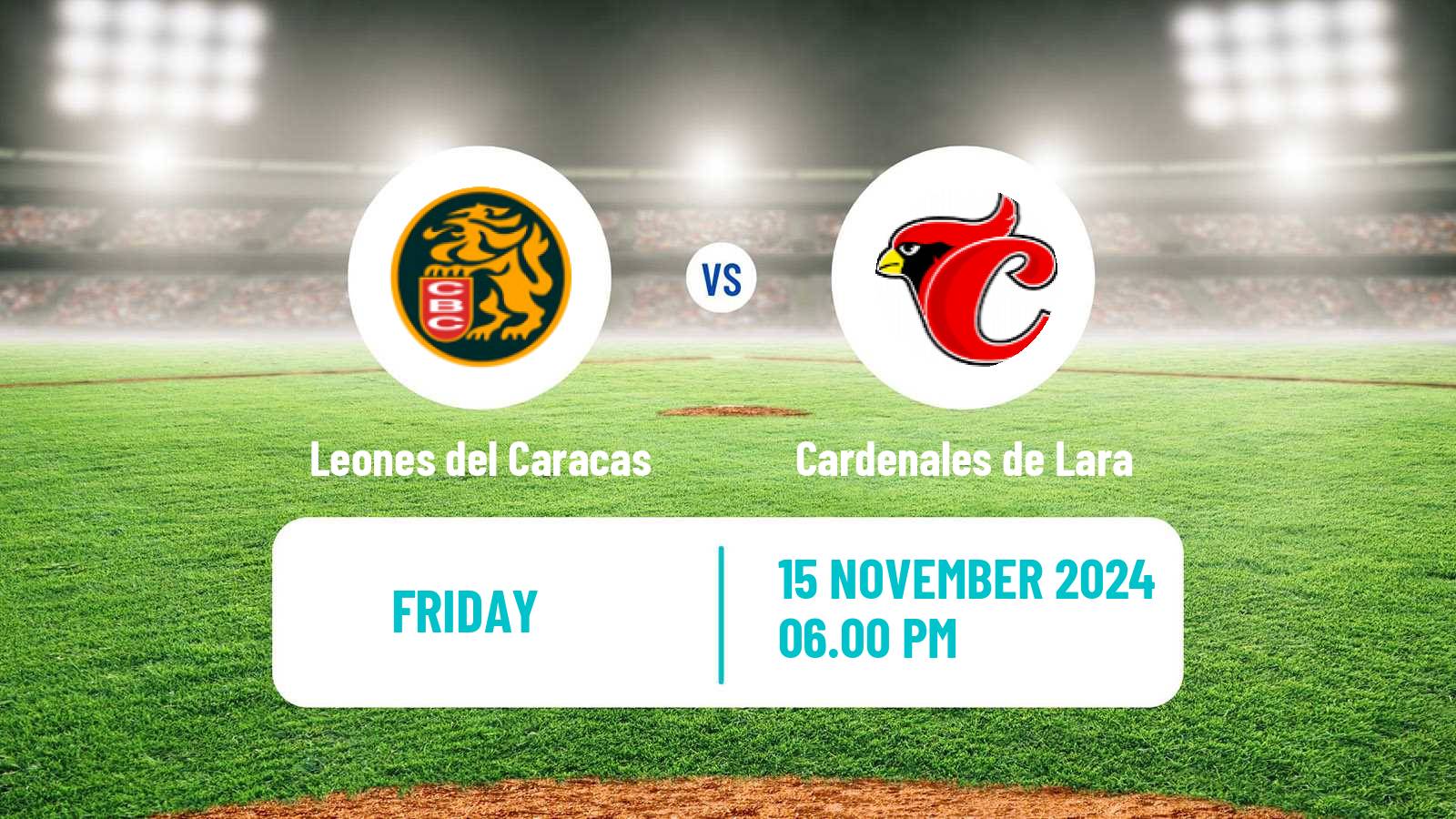 Baseball Venezuelan LVBP Leones del Caracas - Cardenales de Lara