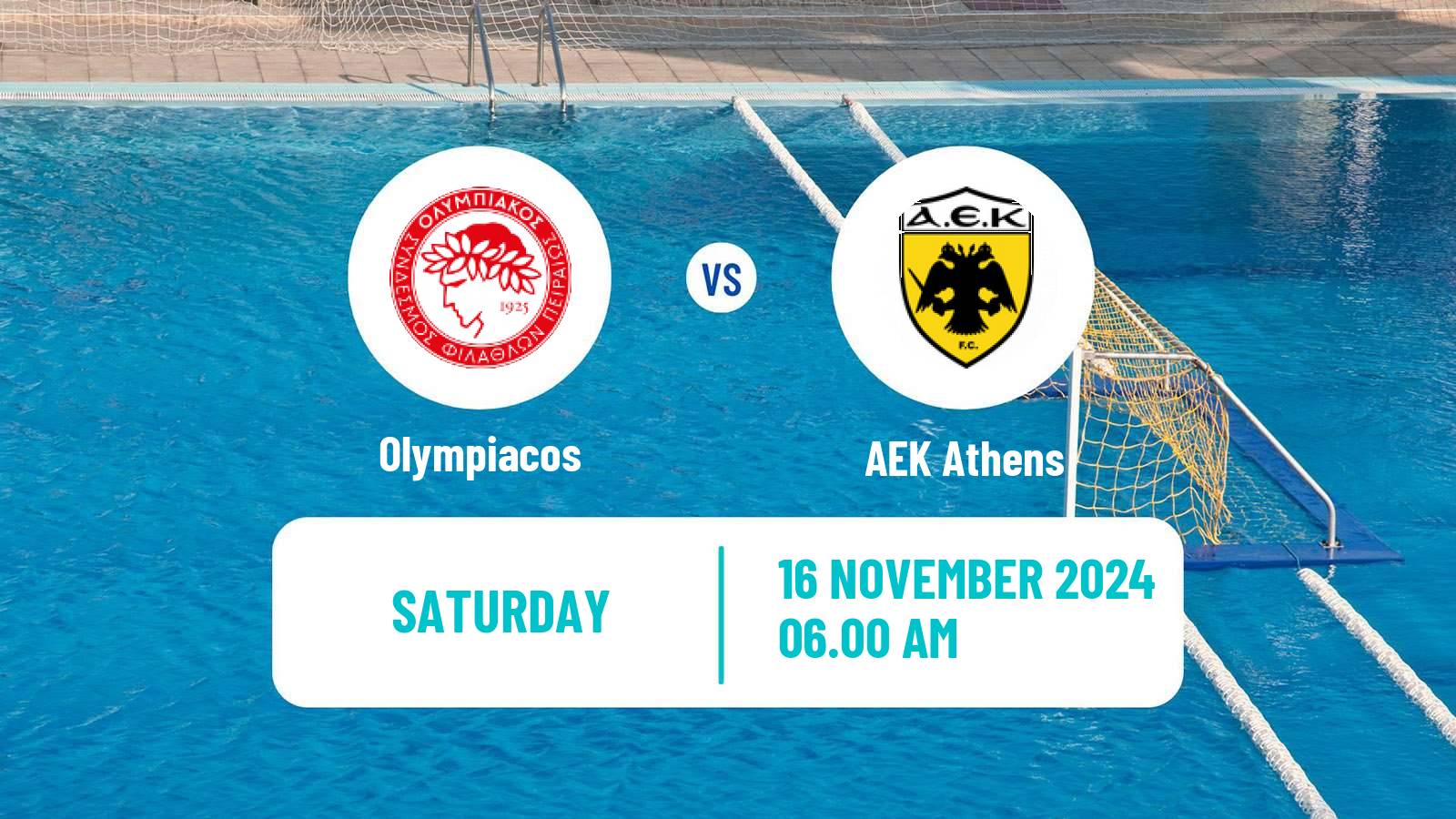 Water polo Greek A1 Water Polo Olympiacos - AEK Athens