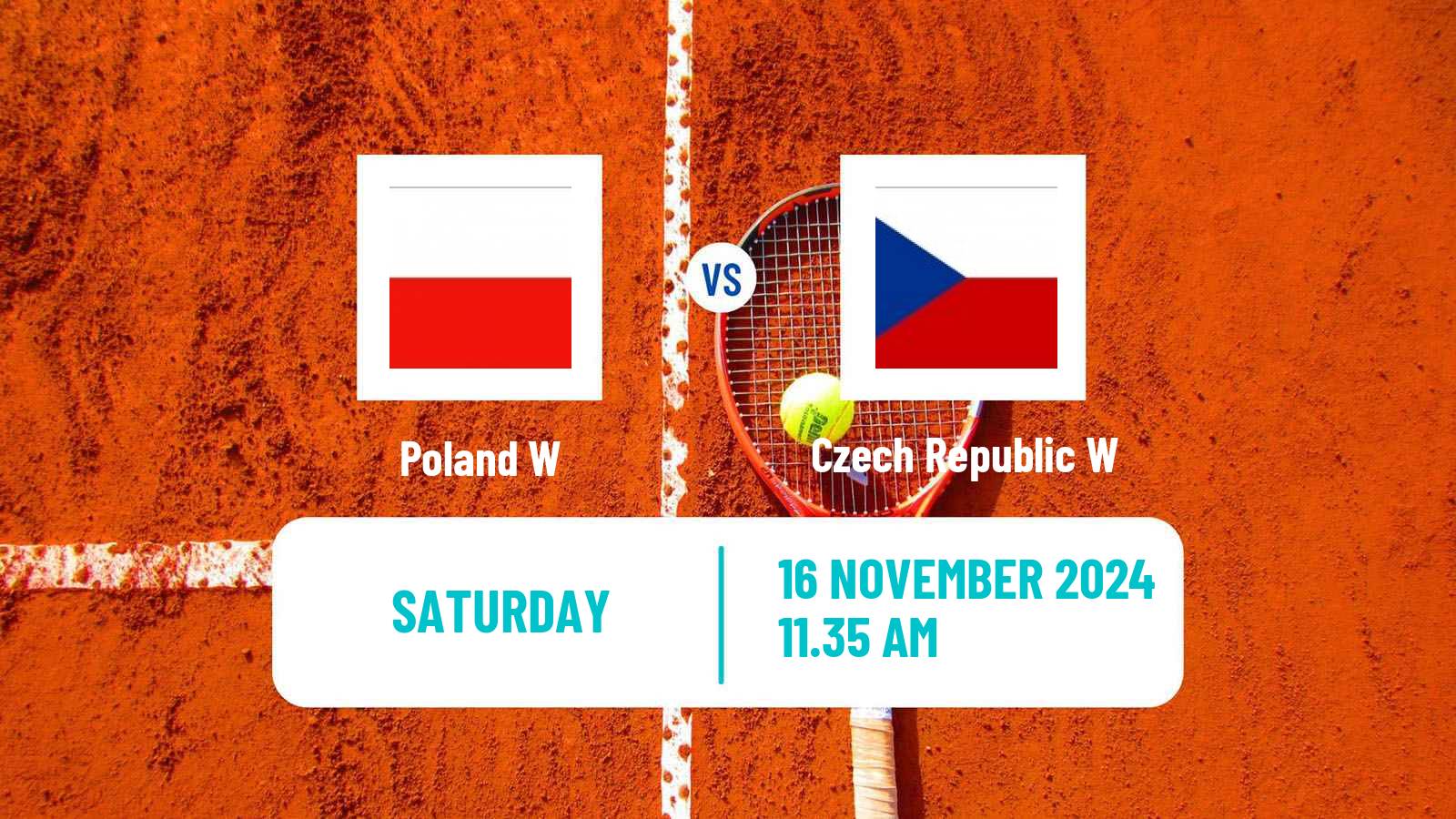 Tennis WTA Billie Jean King Cup World Group Teams Poland W - Czech Republic W