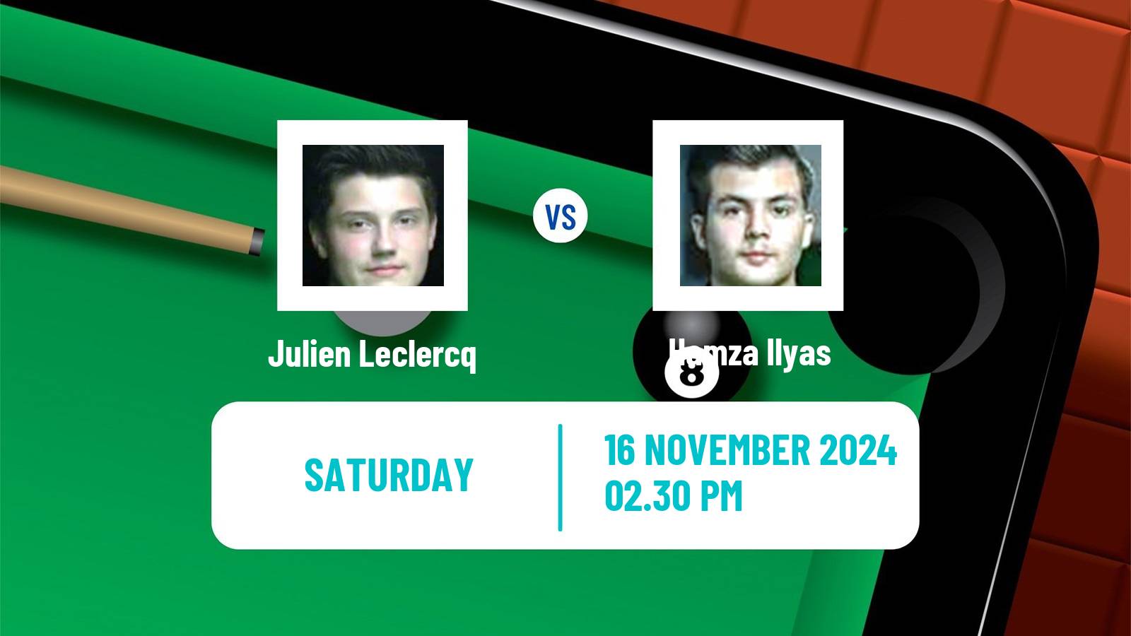 Snooker Uk Championship Julien Leclercq - Hamza Ilyas