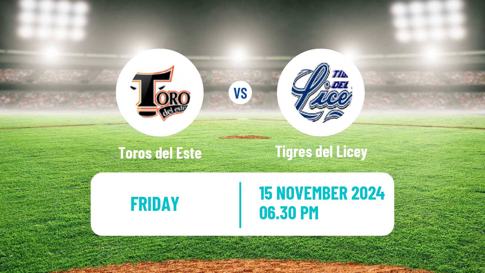 Baseball LIDOM Toros del Este - Tigres del Licey