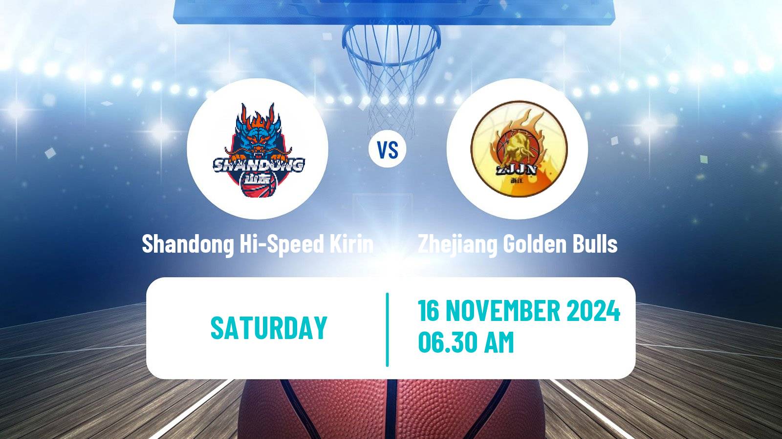 Basketball Chinese CBA Club Cup Shandong Hi-Speed Kirin - Zhejiang Golden Bulls