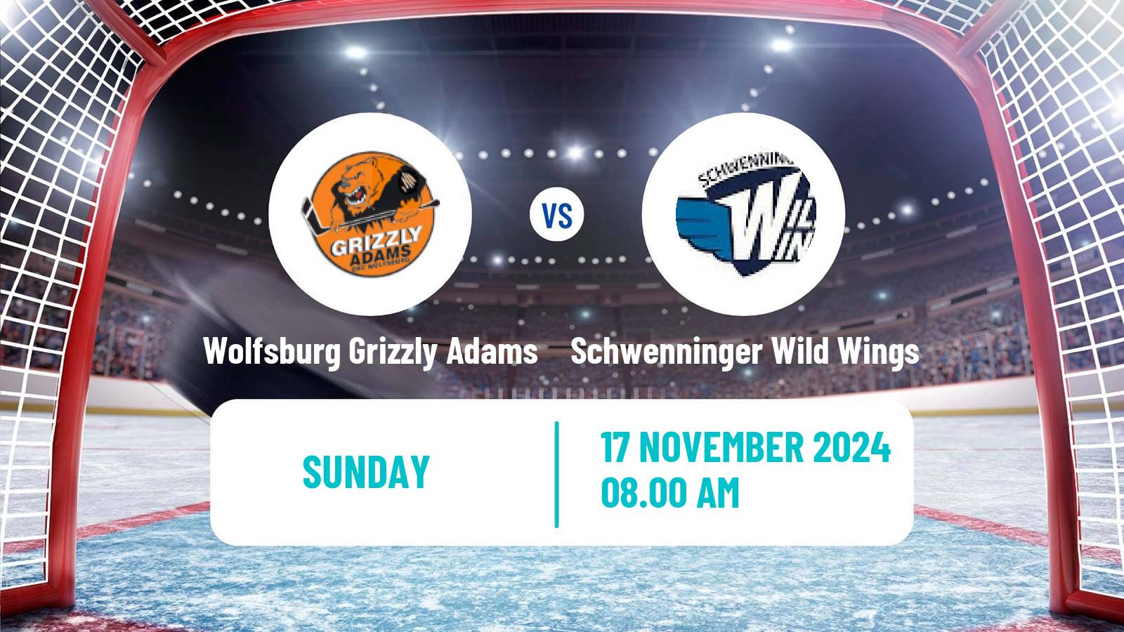 Hockey German Ice Hockey League Wolfsburg Grizzly Adams - Schwenninger Wild Wings