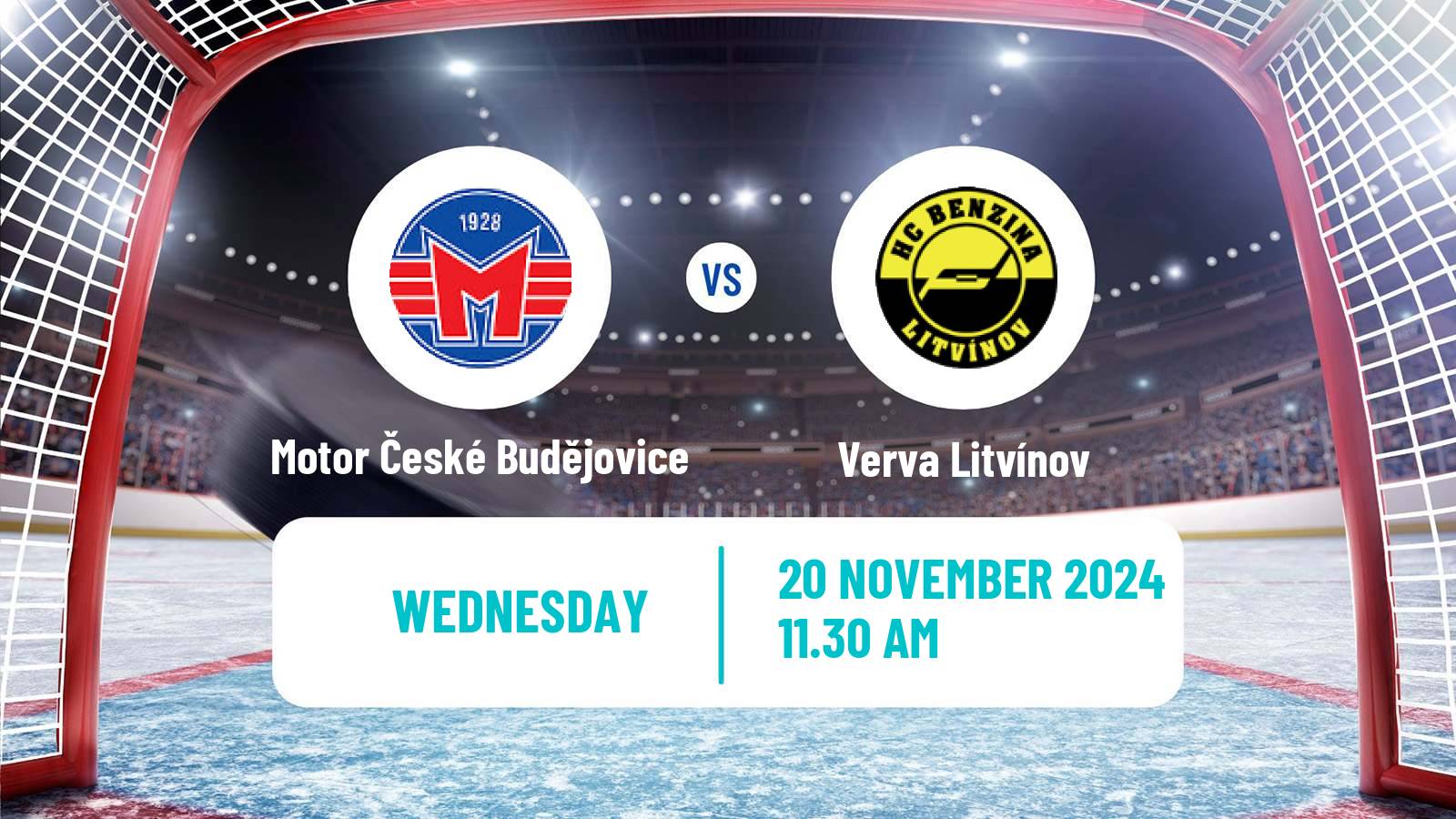 Hockey Czech Extraliga Motor České Budějovice - Verva Litvínov