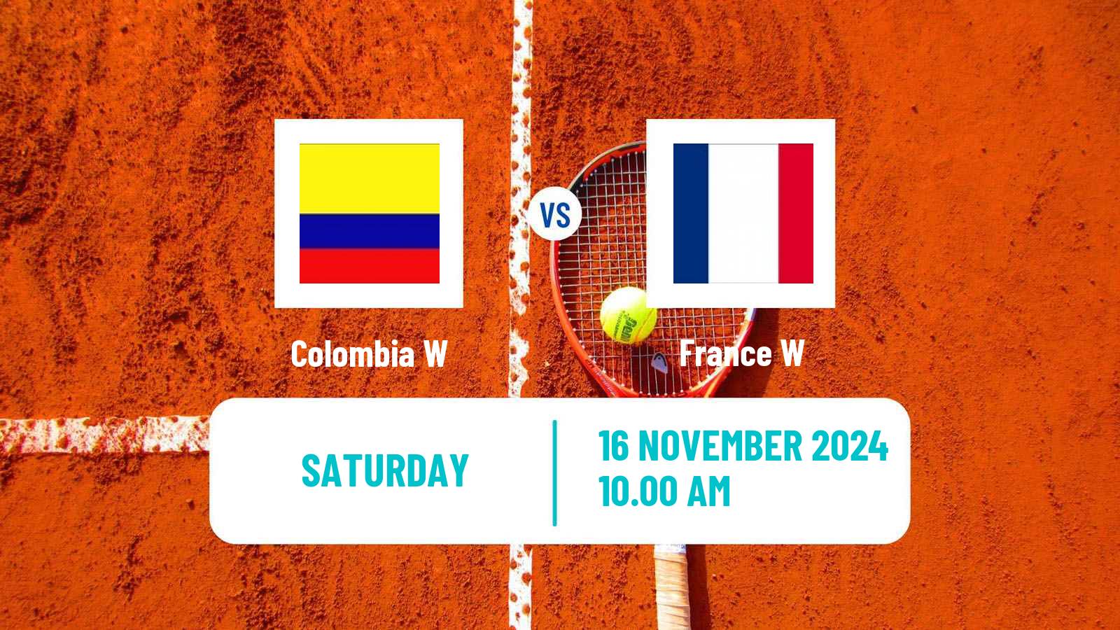 Tennis WTA Billie Jean King Cup World Group Teams Colombia W - France W