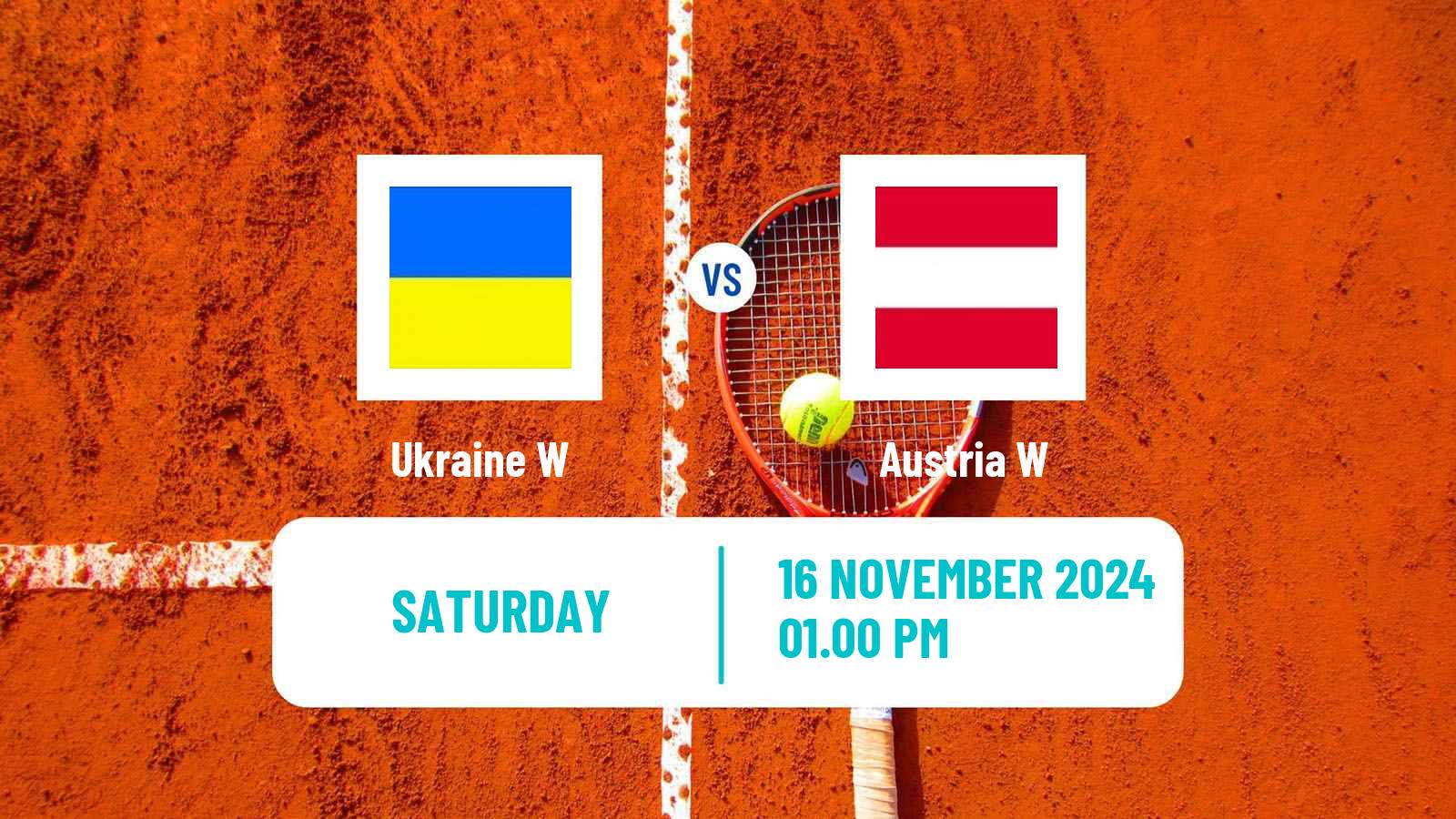 Tennis WTA Billie Jean King Cup World Group Teams Ukraine W - Austria W