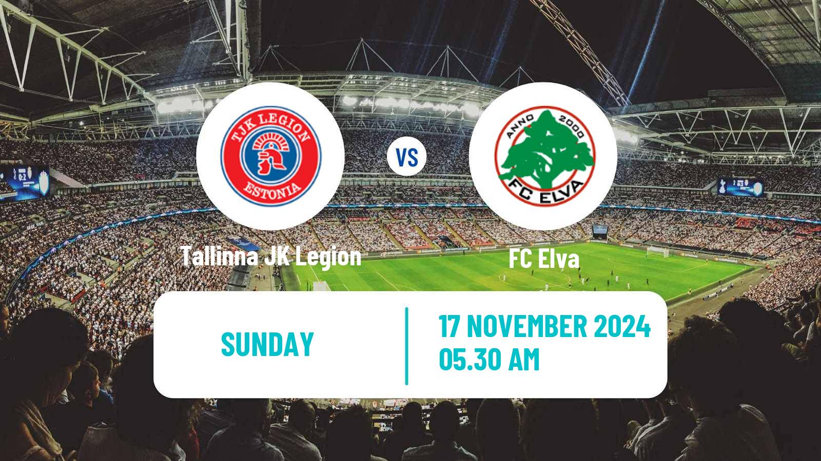 Soccer Estonian Esiliiga Tallinna JK Legion - Elva