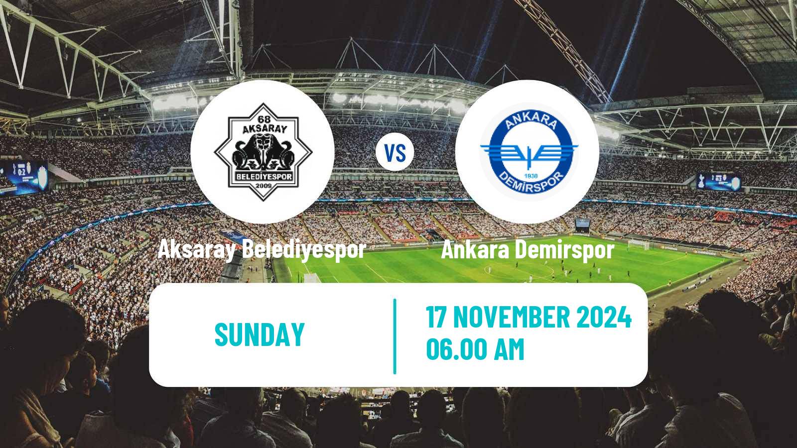 Soccer Turkish Second League Red Group Aksaray Belediyespor - Ankara Demirspor