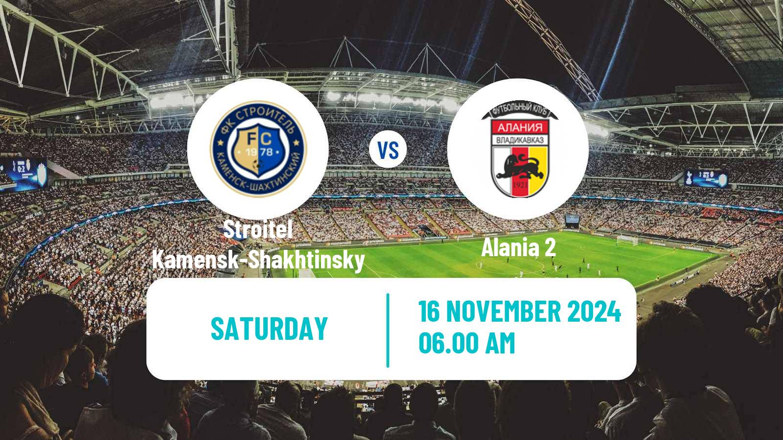 Soccer FNL 2 Division B Group 1 Stroitel Kamensk-Shakhtinsky - Alania 2