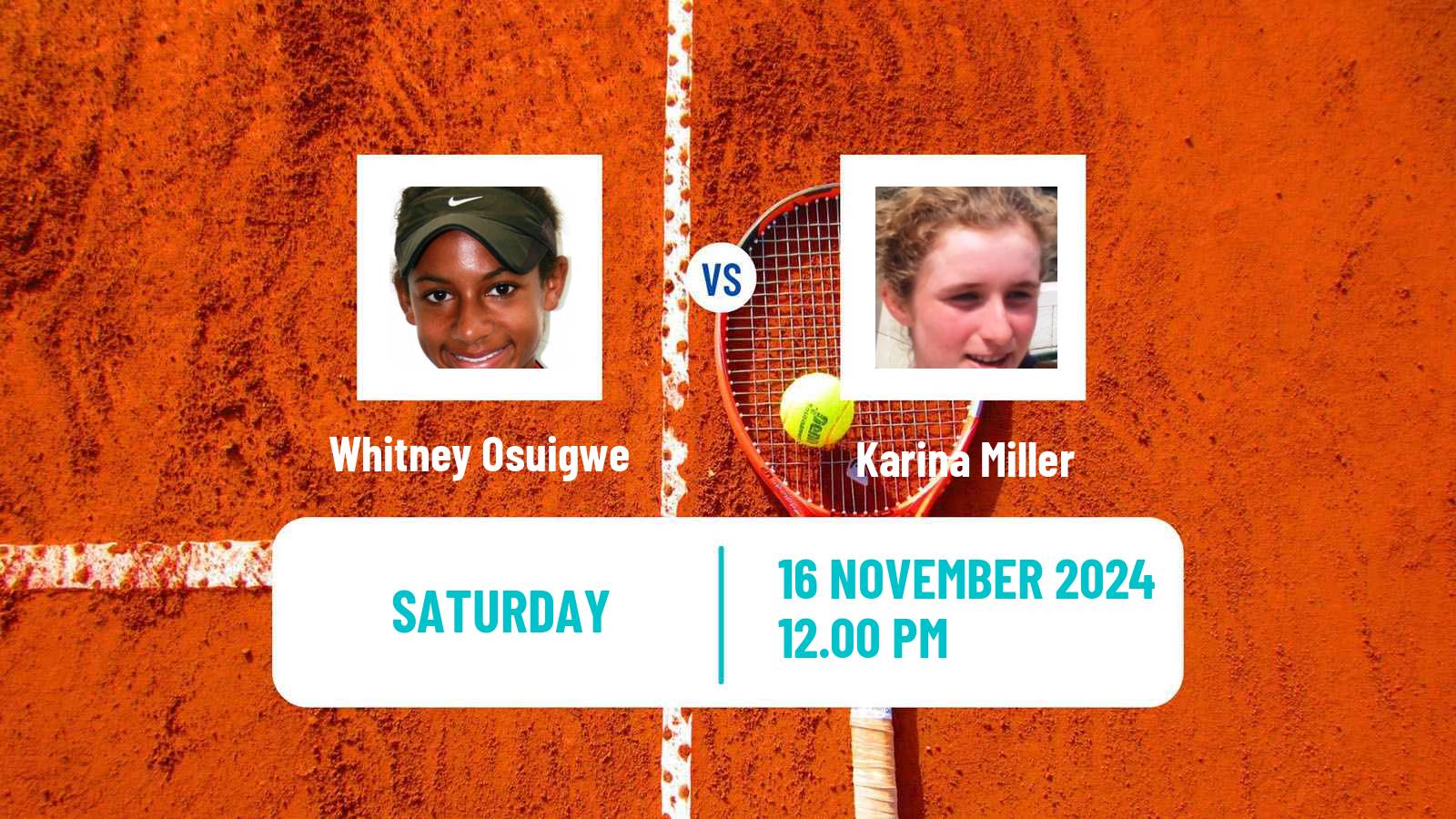 Tennis ITF W50 Austin Tx Women Whitney Osuigwe - Karina Miller