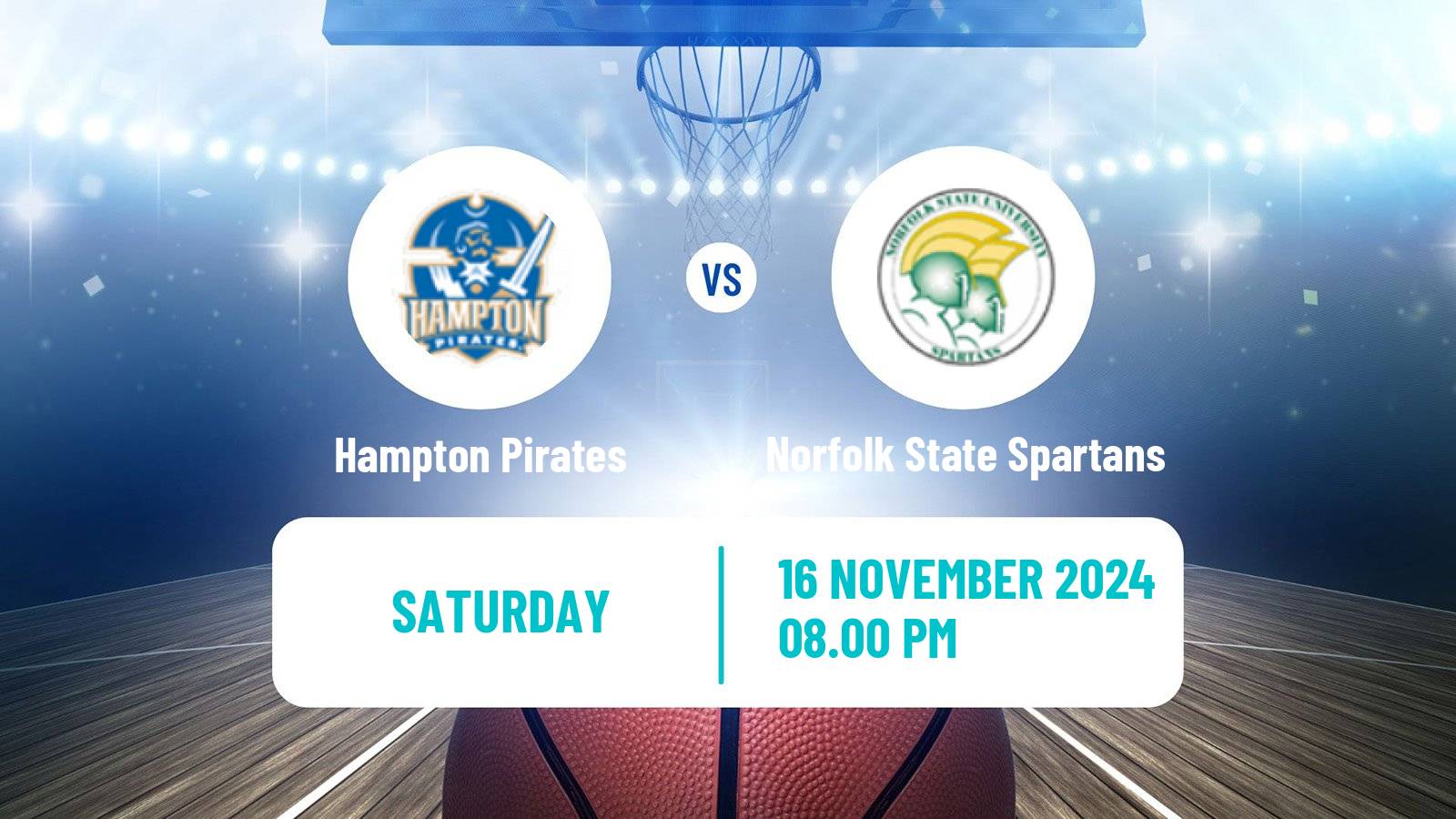 Basketball NCAA College Basketball Hampton Pirates - Norfolk State Spartans