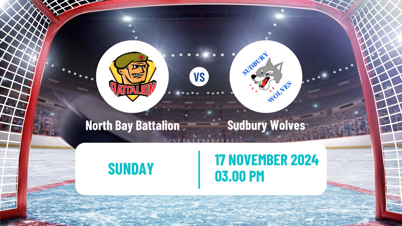 Hockey OHL North Bay Battalion - Sudbury Wolves