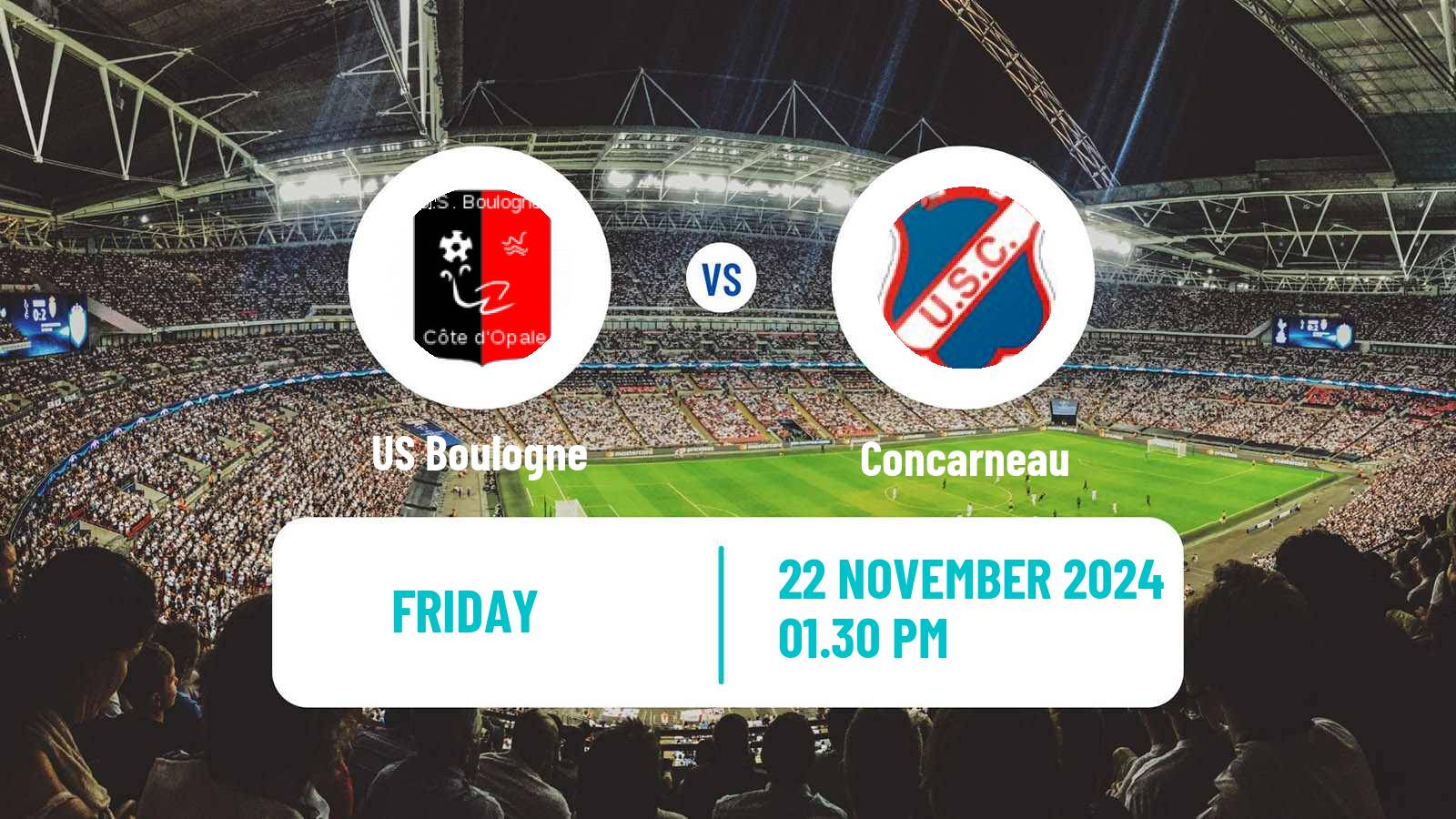 Soccer French National League Boulogne - Concarneau