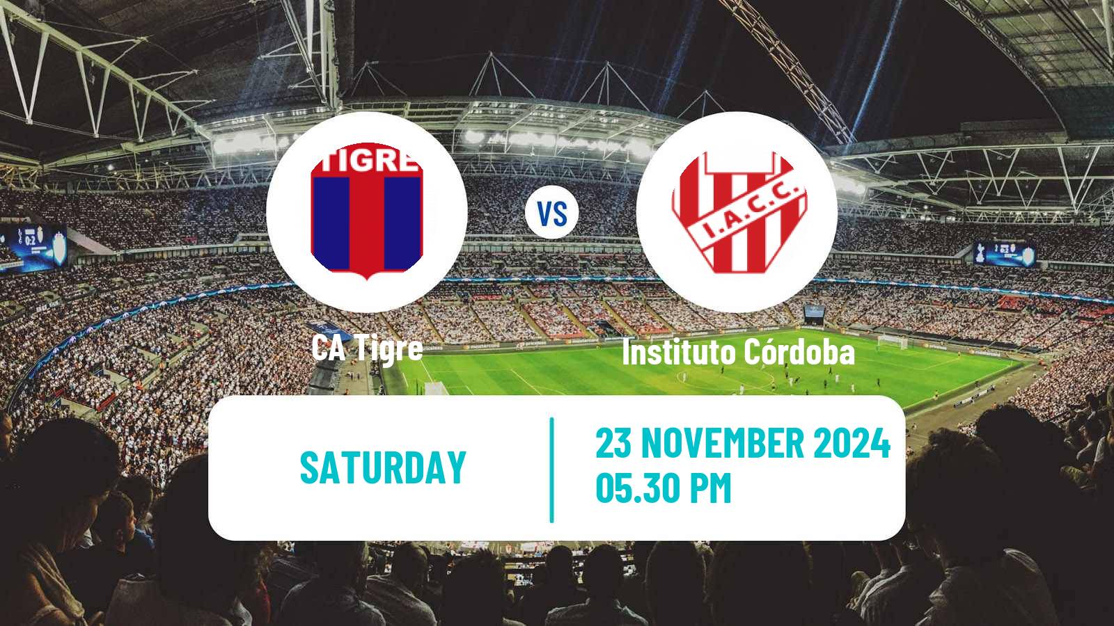 Soccer Argentinian Liga Profesional Tigre - Instituto Córdoba