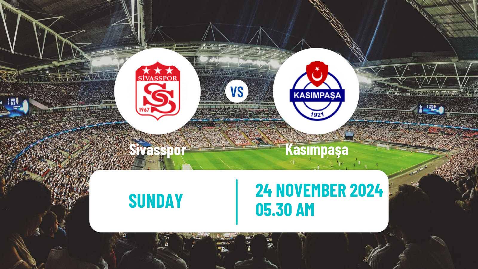 Soccer Turkish Super League Sivasspor - Kasımpaşa