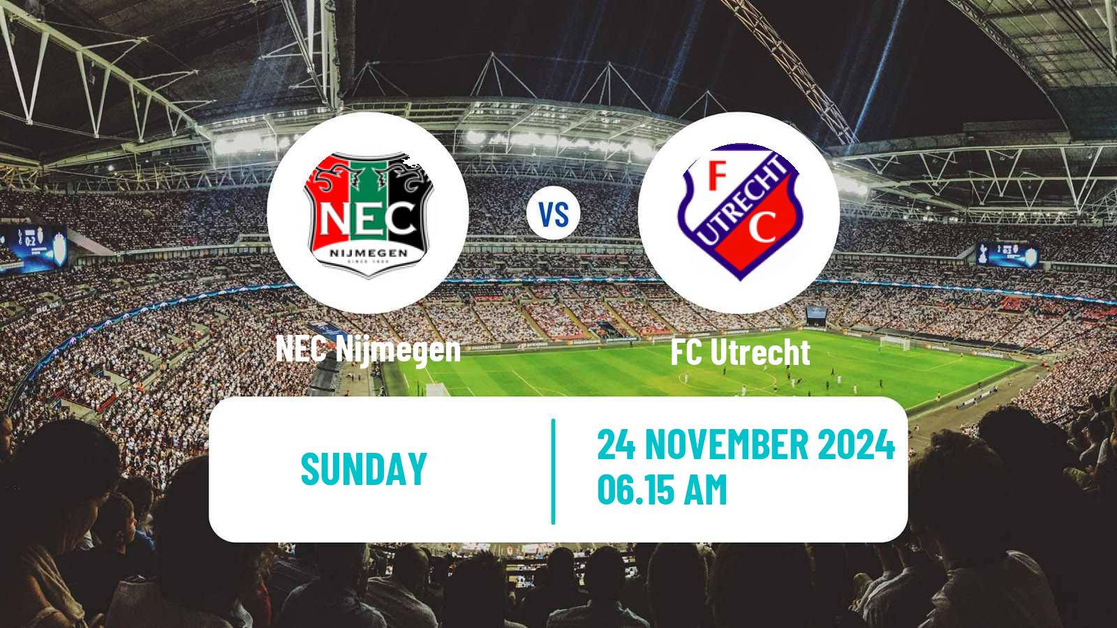 Soccer Dutch Eredivisie NEC Nijmegen - Utrecht