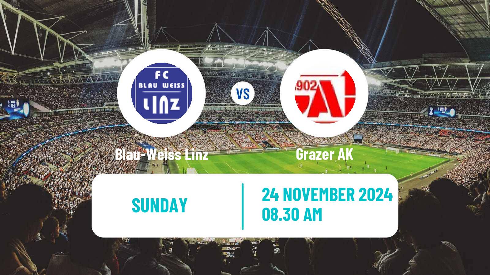 Soccer Austrian Bundesliga Blau-Weiss Linz - Grazer AK